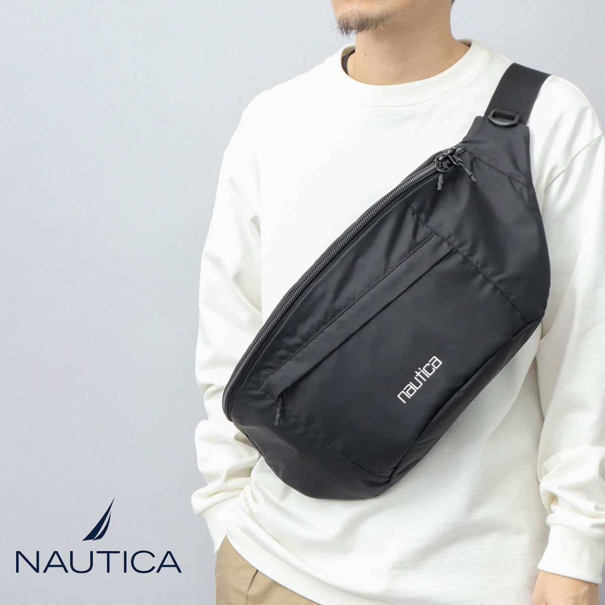 NAUTICA（ノーティカ） ビッグボディバッグ ウエストバッグ 斜め掛け