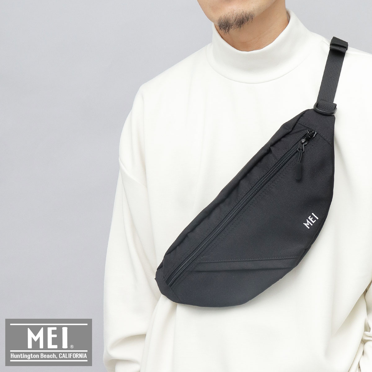 MEI（メイ） バッグ ウエストバッグ ウエストポーチ シンプル 薄型
