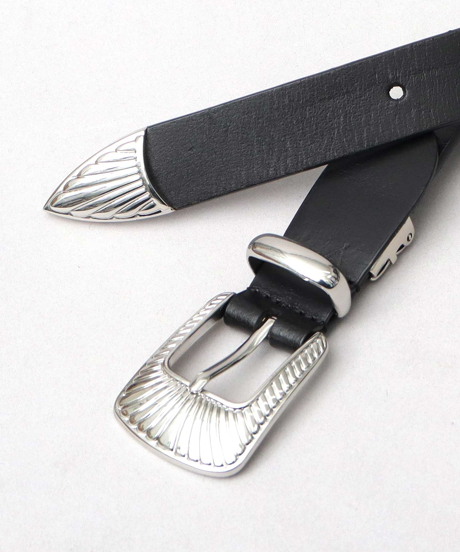 Lee（リー） 本革 ベルト メンズ ウエスタンベルト ナローベルト 細