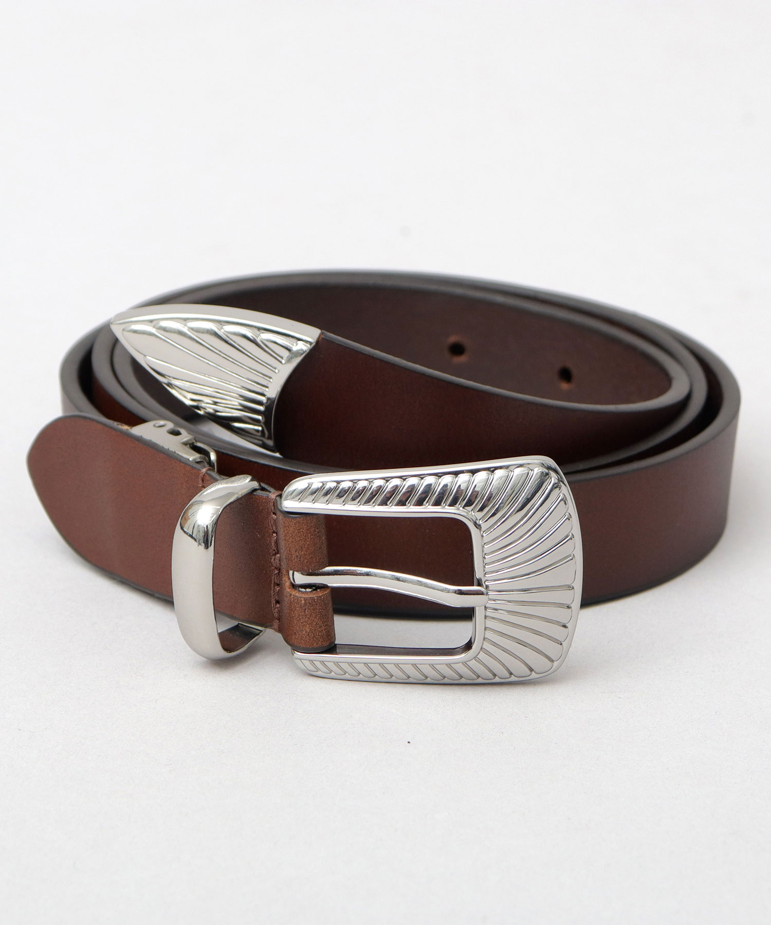 Lee（リー） 本革 ベルト メンズ ウエスタンベルト ナローベルト 細