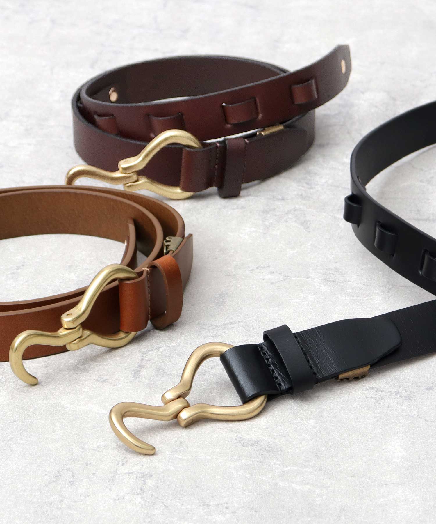 Lee（リー） レザーベルト 牛革 本革 フックバックル 30mm アメカジ