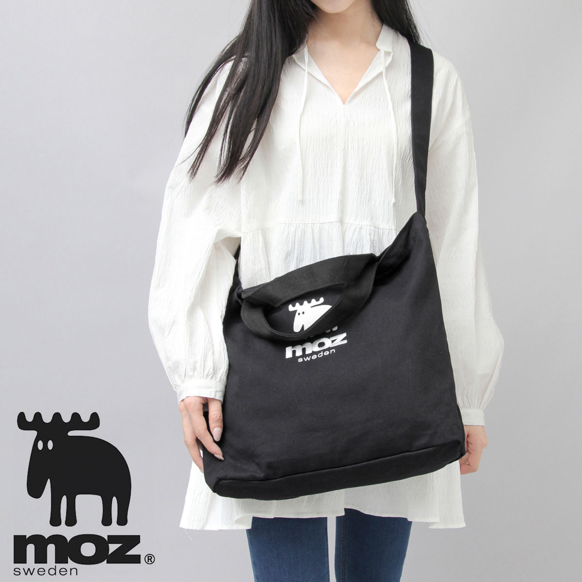moz モズ トートバッグ レディース キャンバス 2way ショルダー