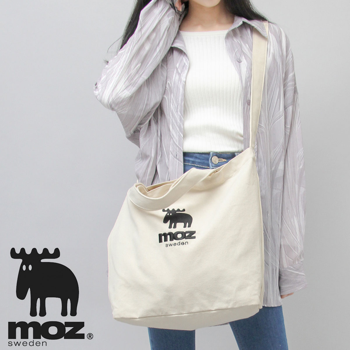 moz モズ トートバッグ レディース キャンバス 2way ショルダー