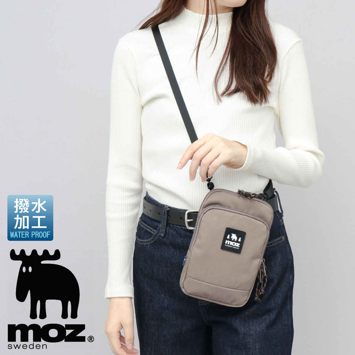 moz（モズ） スマホショルダー レディース 撥水 ミニショルダー 北欧