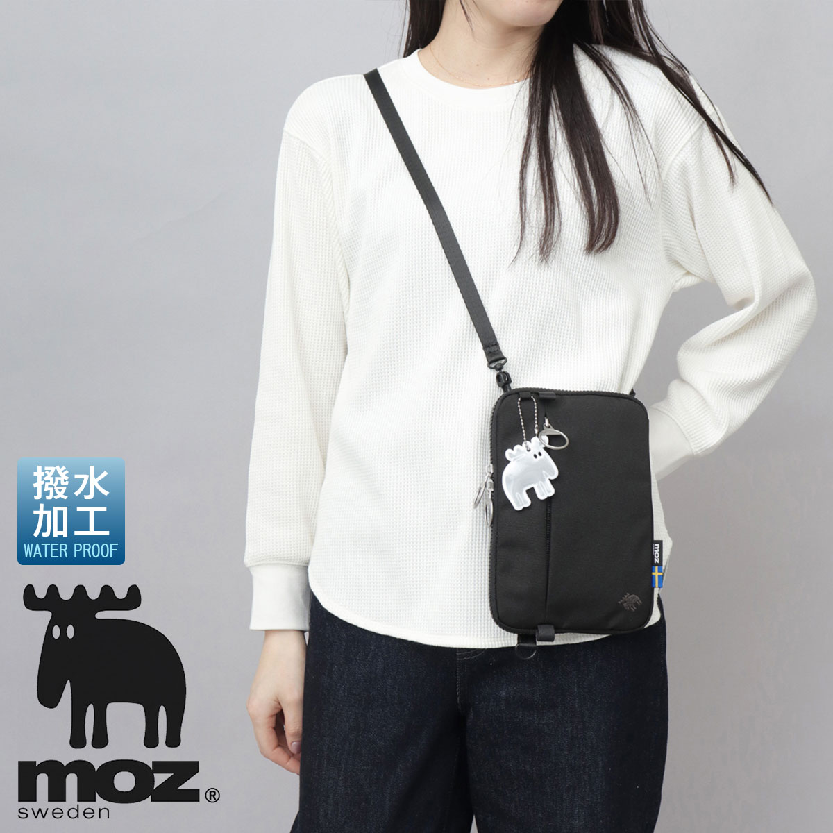 moz（モズ） スマホショルダー 撥水 軽量 ミニショルダーバッグ 北欧