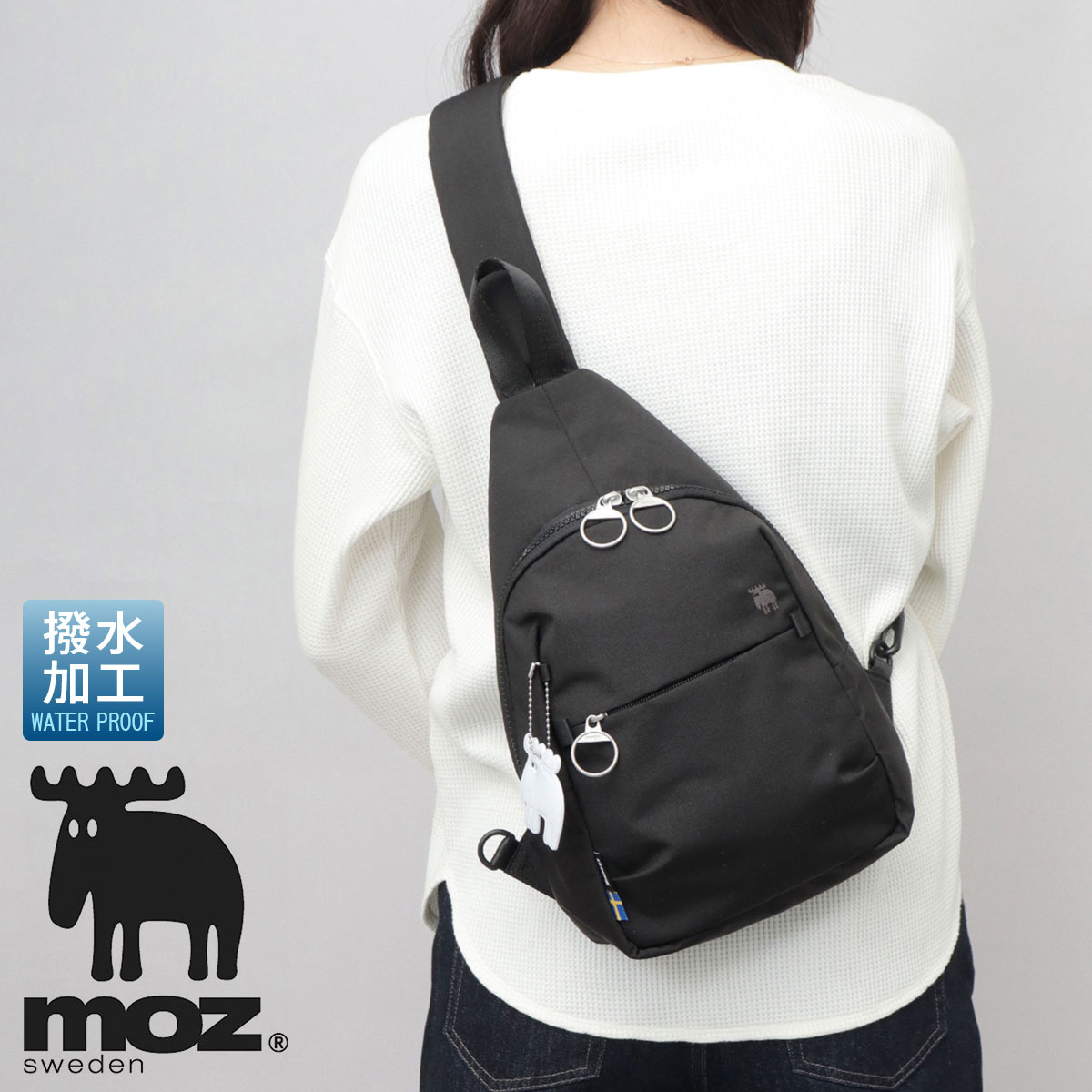 moz（モズ） ボディバッグ 撥水 レディース 斜めがけ スリングバッグ
