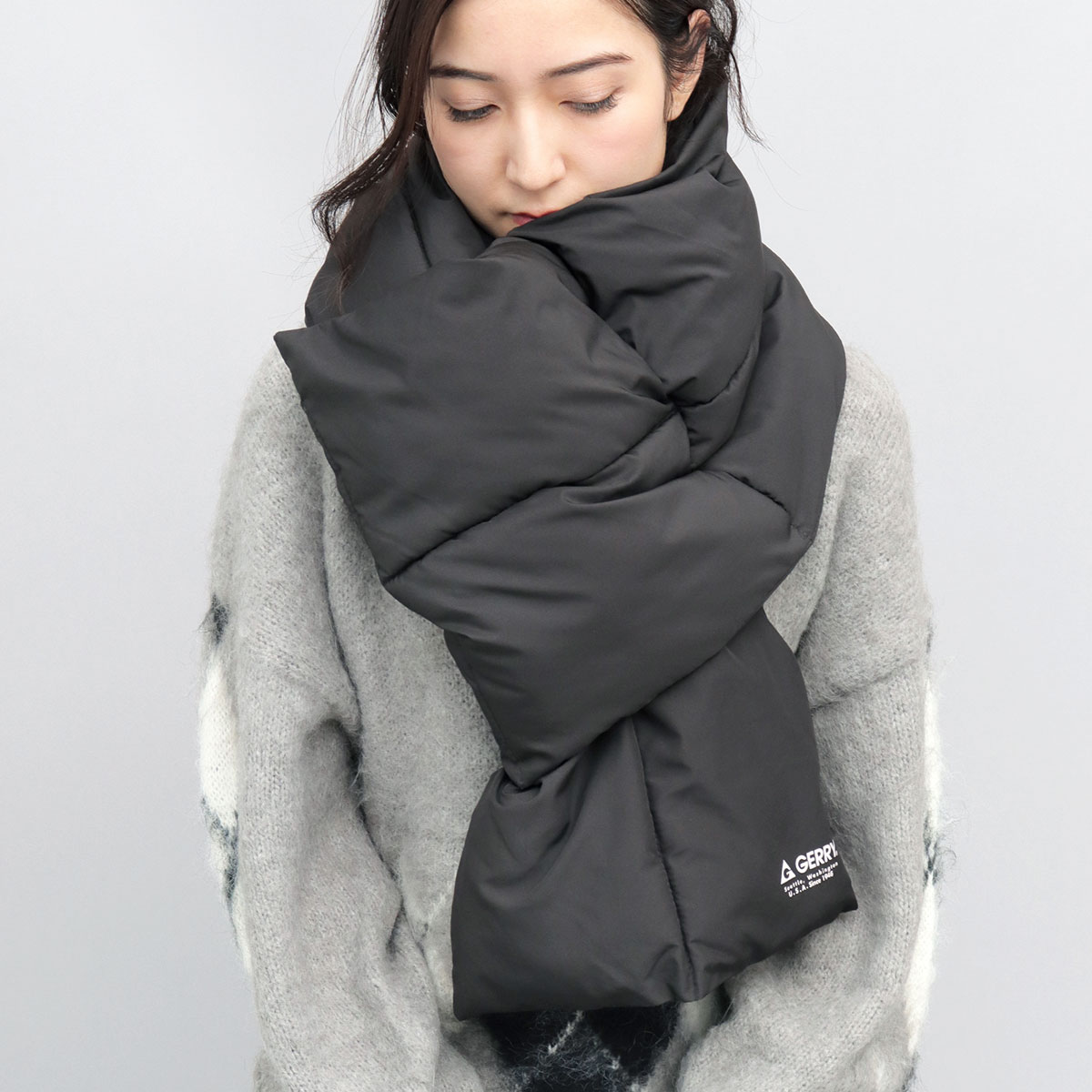 VISVIM ビズビム 19AW 0119203003015 MIL DOWN MUFFLER 泥染め