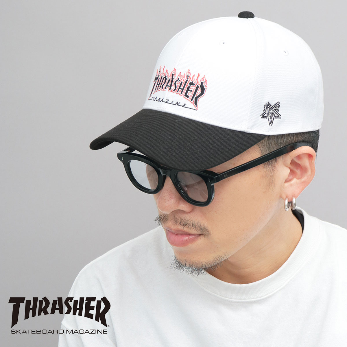 THRASHER スラッシャー FLAME LOGO ツイルキャップ ローキャップ