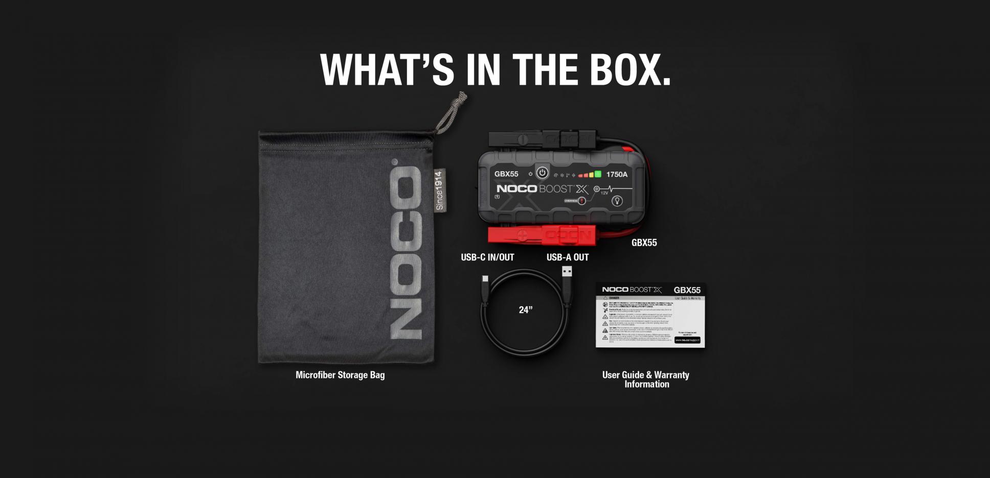 NOCO ノコ　ジャンプスターター　GBX55　コンパクト　ガソリン＆ディーゼル NOCO（ノコ） NOCO BOOST X GBX55 UltraSafe Lithium Jump Starter