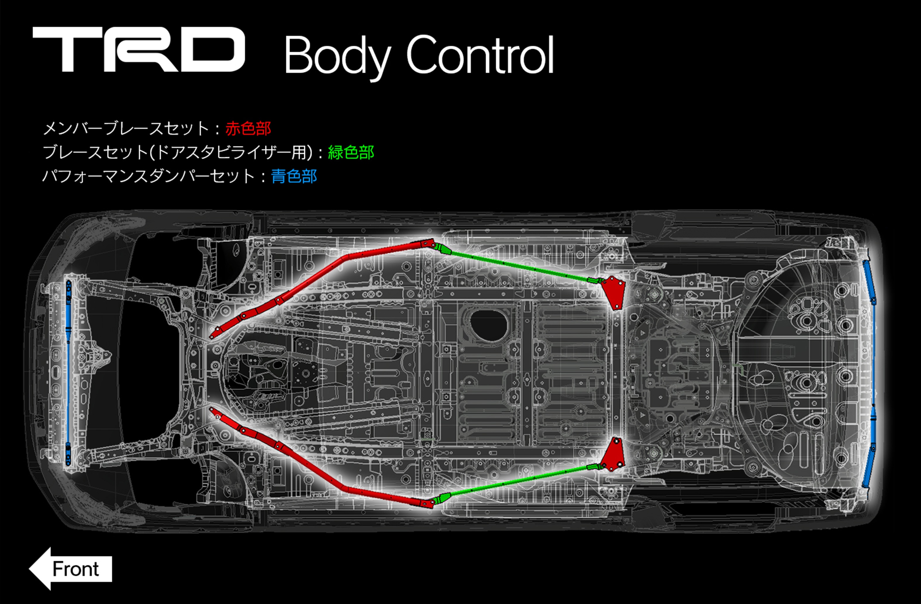 TRD メンバーブレースセット MS300-58001 30系 アルファード ヴェル