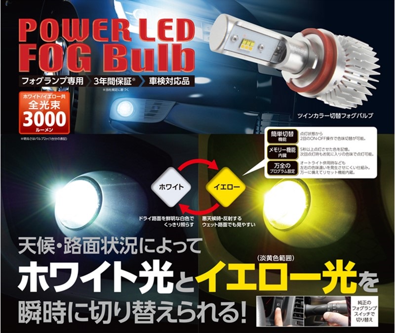 RACING GEAR（レーシングギア） RG POWER LED FOG Bulb フォグバルブ 