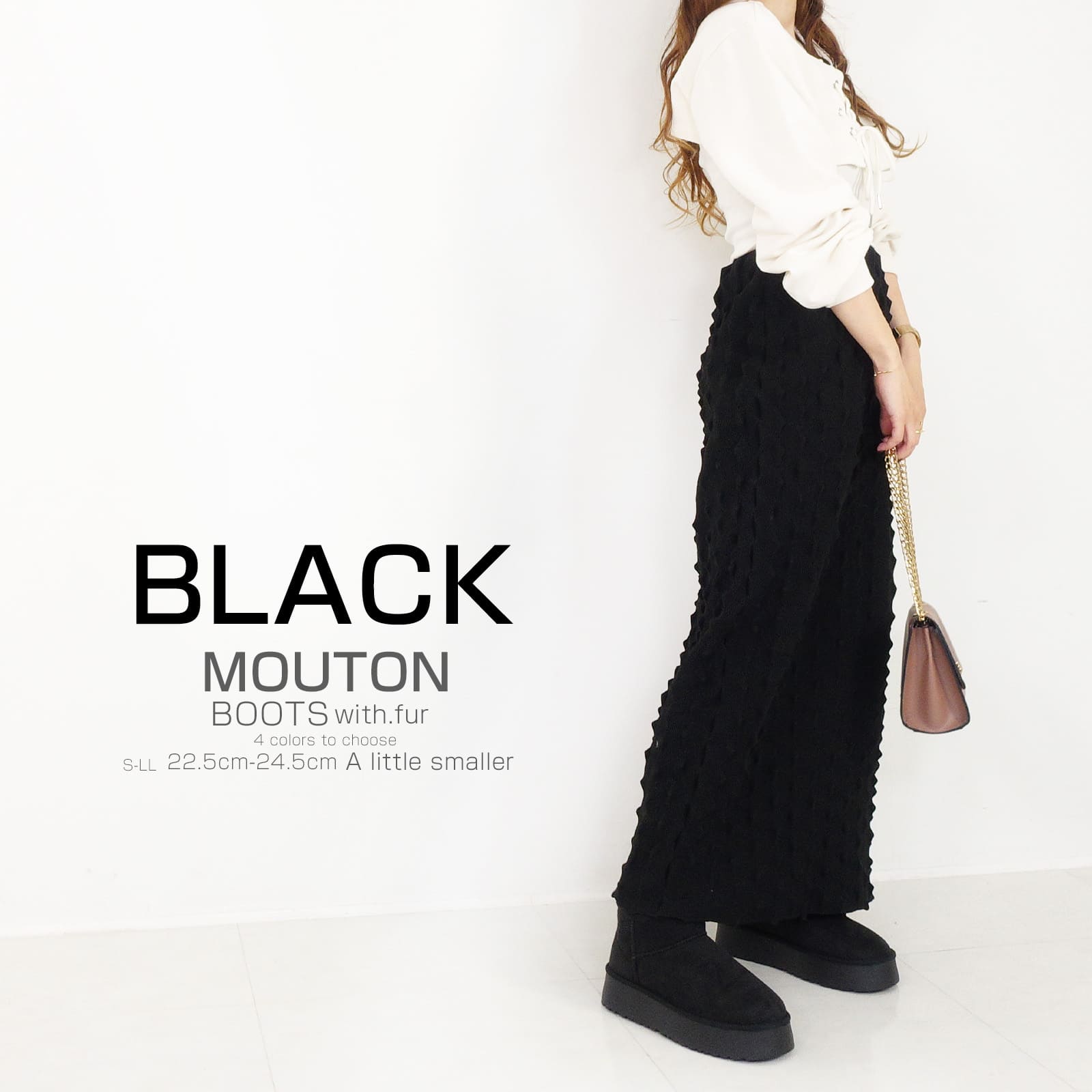 【30%OFFクーポン対象】ムートン 厚底 ショート ブーツ ムートンブーツ ショートブーツ レディース | Scramble | 01