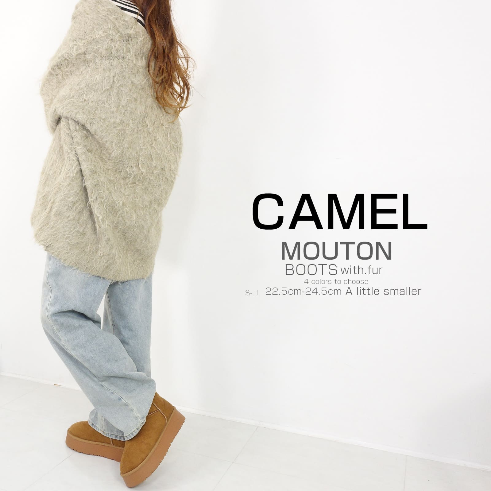 【30%OFFクーポン対象】ムートン 厚底 ショート ブーツ ムートンブーツ ショートブーツ レディース | Scramble | 02