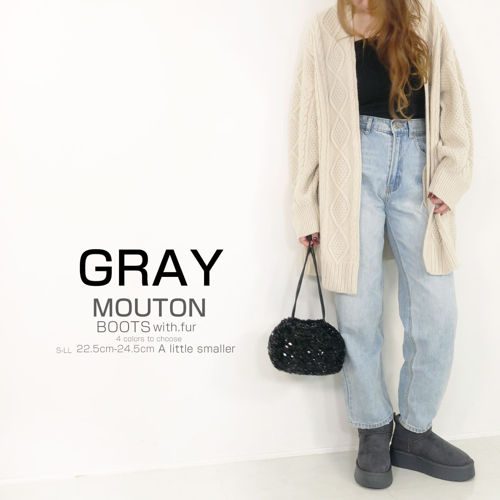 【30%OFFクーポン対象】ムートン 厚底 ショート ブーツ ムートンブーツ ショートブーツ レディース | Scramble | 04