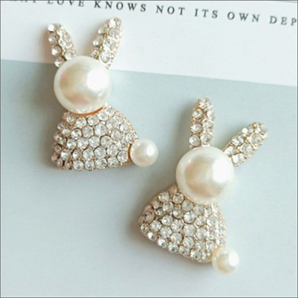 デコパーツ カボション アクセサリー パーツ フルダイヤモンド パール ウサギ 2個 動物パーツ DIY ハンドメイド #SALE 問屋 安い [A-00162/A00510]  :A-00162:アクセサリーパーツA-selection - 通販 - Yahoo!ショッピング