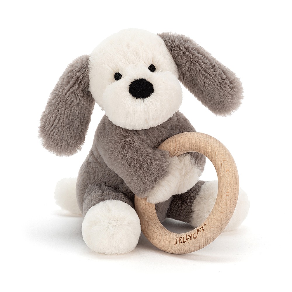 JELLYCAT Shooshu Wooden Ring Toy Monkey Puppy jellycat ジェリー 