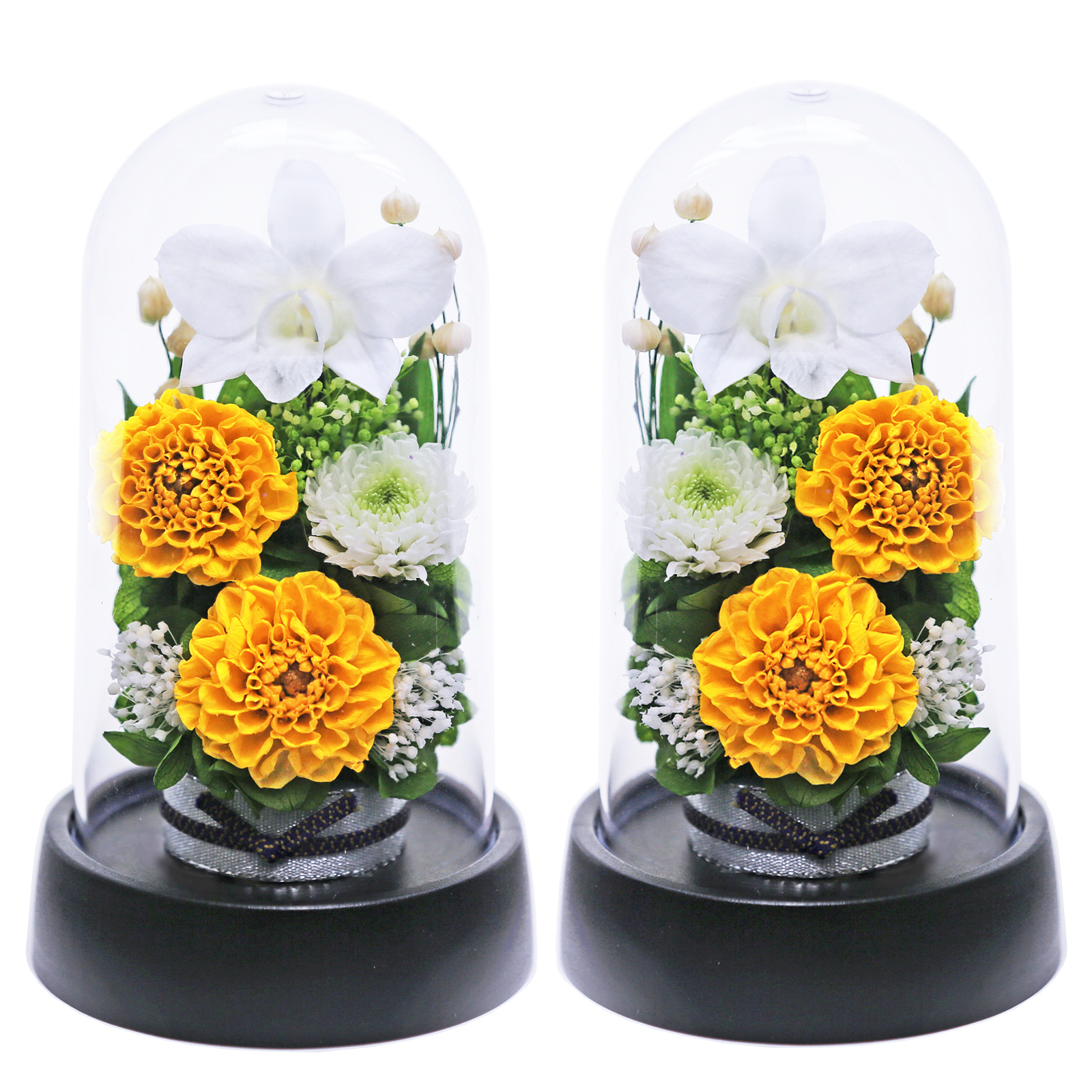 仏花【お供え花 】輪菊花器つきアレンジ 一対