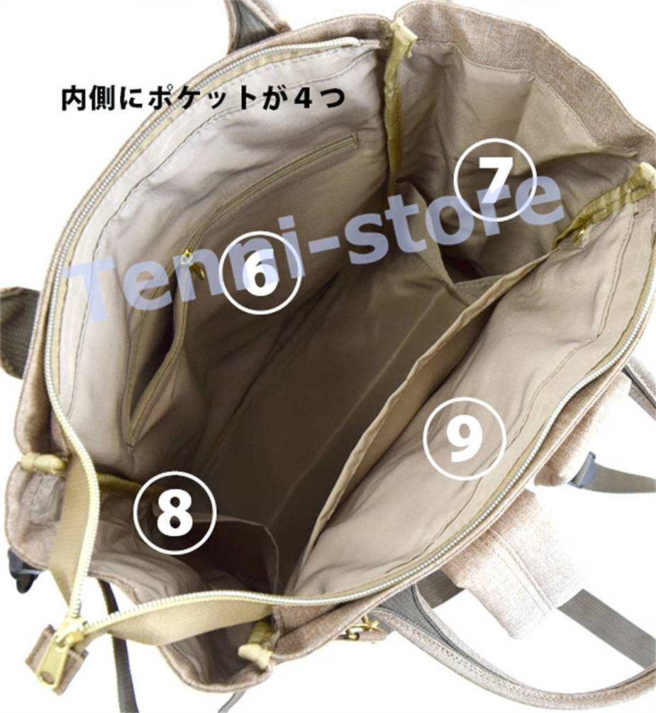 リュック / レディース 大容量 A4 杢調ポリエステルキャンバス