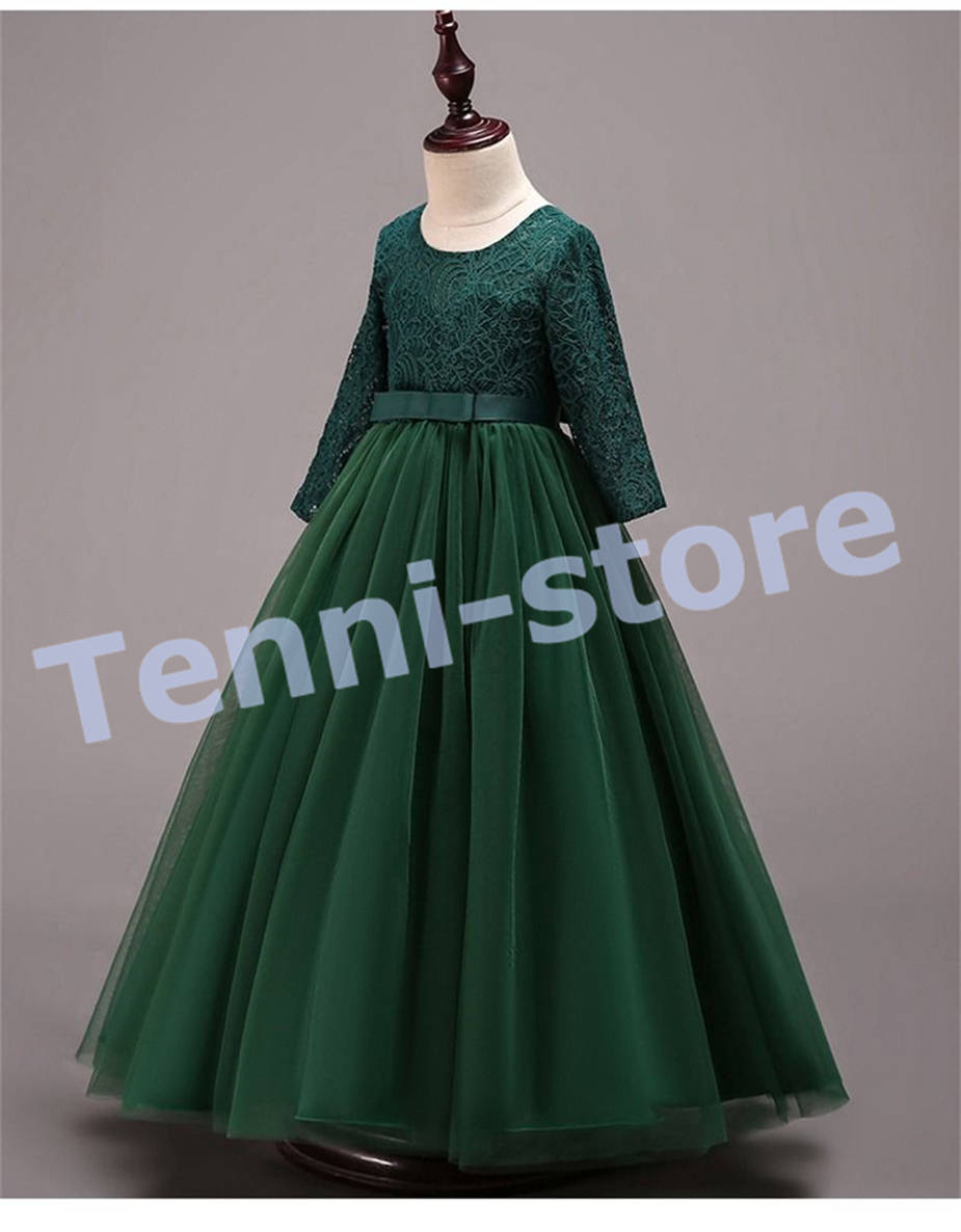 子供ドレス 発表会【120-170cm】刺繍dress ロングドレス フォーマル 子供服 刺繍ワンピース 長袖 こどもドレス 結婚式 発表会 | ブランド登録なし | 05
