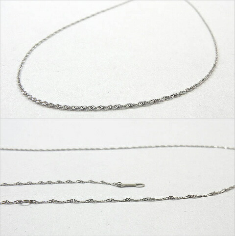 プラチナ 26CM 42センチ プラチナ（Pt850）スクリューチェーンネックレス（幅約0.6mm