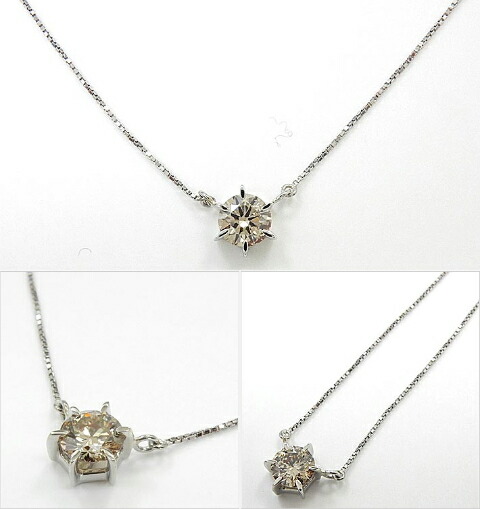 プラチナ900 天然ダイヤモンド ネックレス 0.30カラット プラチナ 900 一粒 ダイヤモンド ネックレス 0.4ct pt900