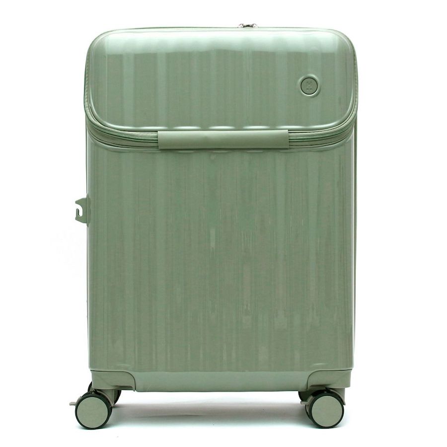上パカ スーツケース Mサイズ カップホルダー ストッパー 1年保証付き ジッパータイプ 双輪 ハピタスプラス HPL2302-M｜aaminano｜02