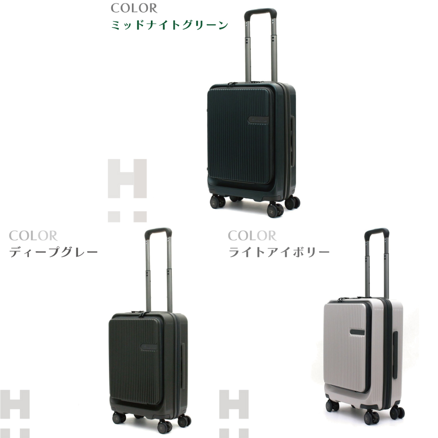 Siffler ストッパー付き 前パカ スーツケース M ジッパー