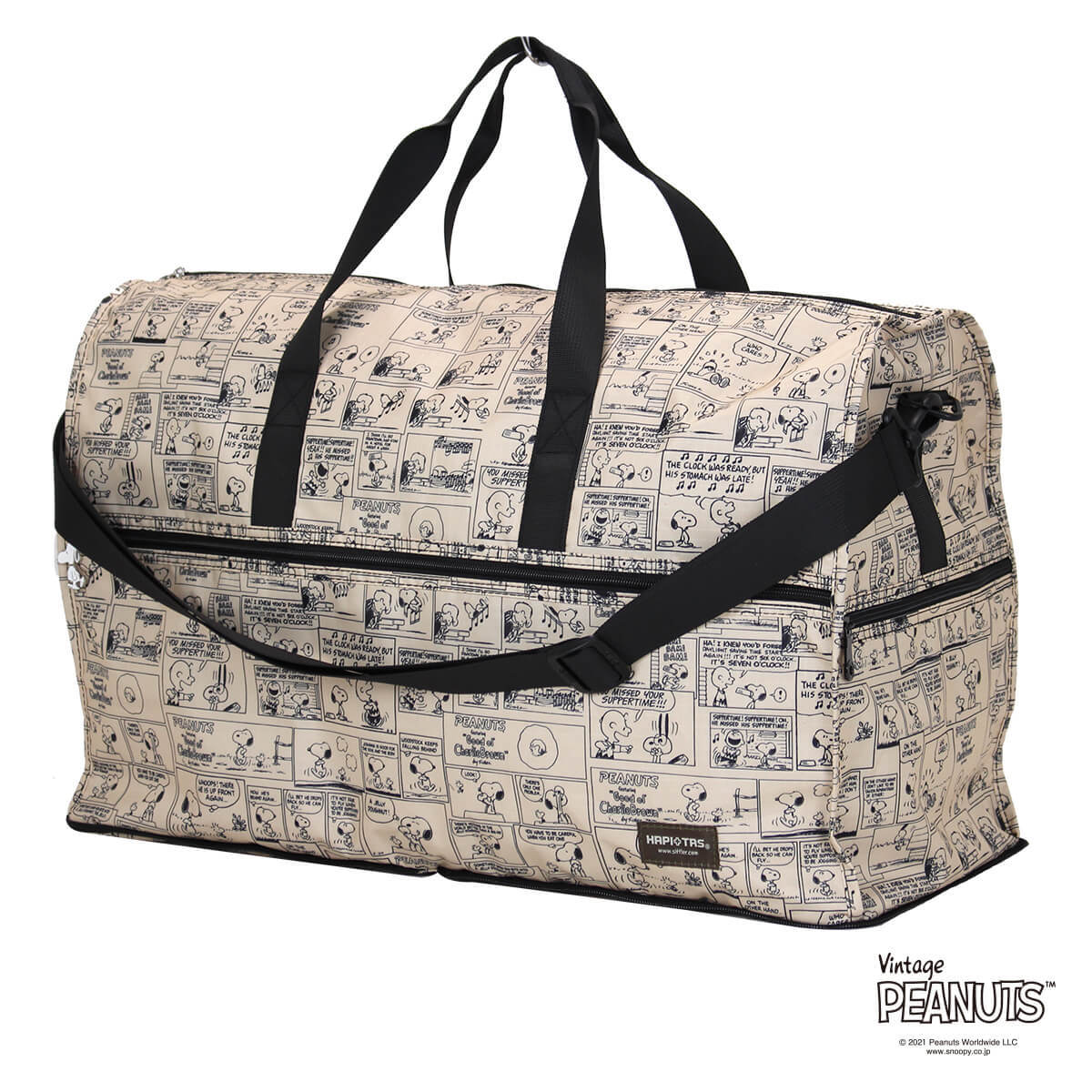 ハピタス スヌーピー 折りたたみ ボストンバッグ 38L Lサイズ 大型 大
