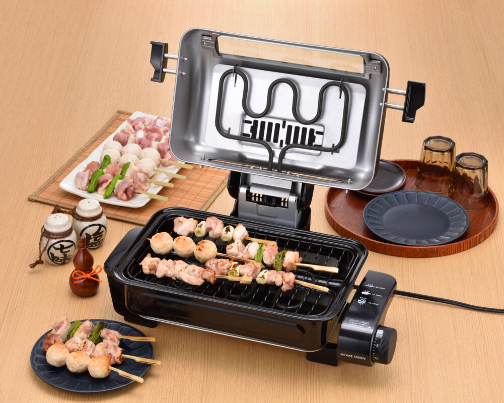 HOME SWAN フィッシュロースター 魚焼き グリル 両面 消臭フィルター