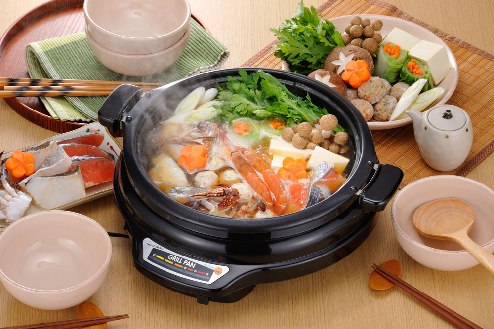 着脱グリルパン 蒸し鍋付 27cm SGR-27TM(B)(代引不可)【送料無料】 グリルパン 27cm 蒸し鍋 鍋 蒸し料理 チーズフォンデュ 着脱式