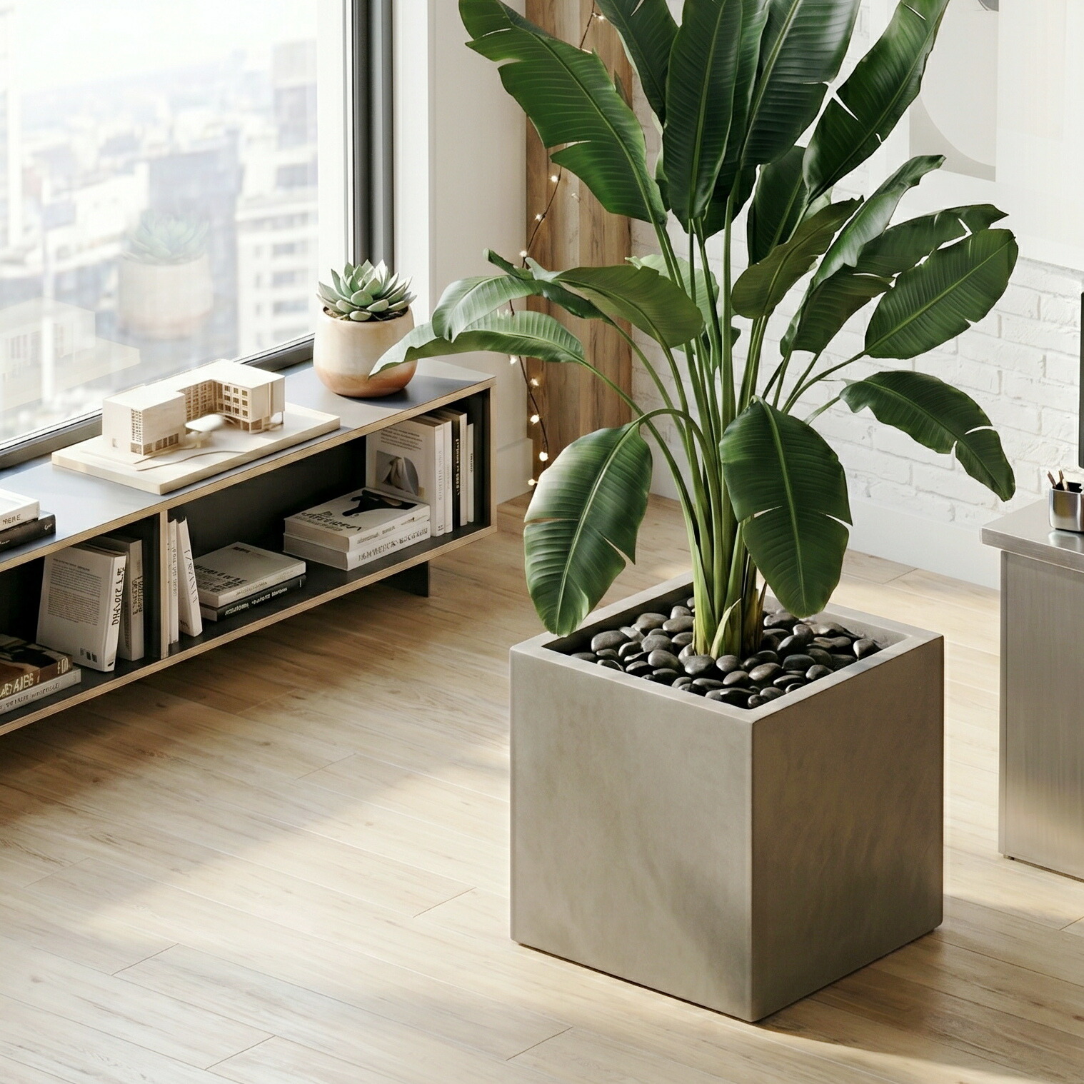 植木鉢 おしゃれ 大型 セドナスクエアS 1辺外寸32cm グラスファイバー