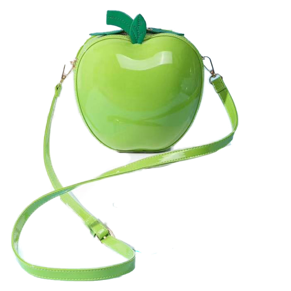 ポーチ りんご型 かわいい ショルダーバッグ 子供用 エナメル 可愛い 