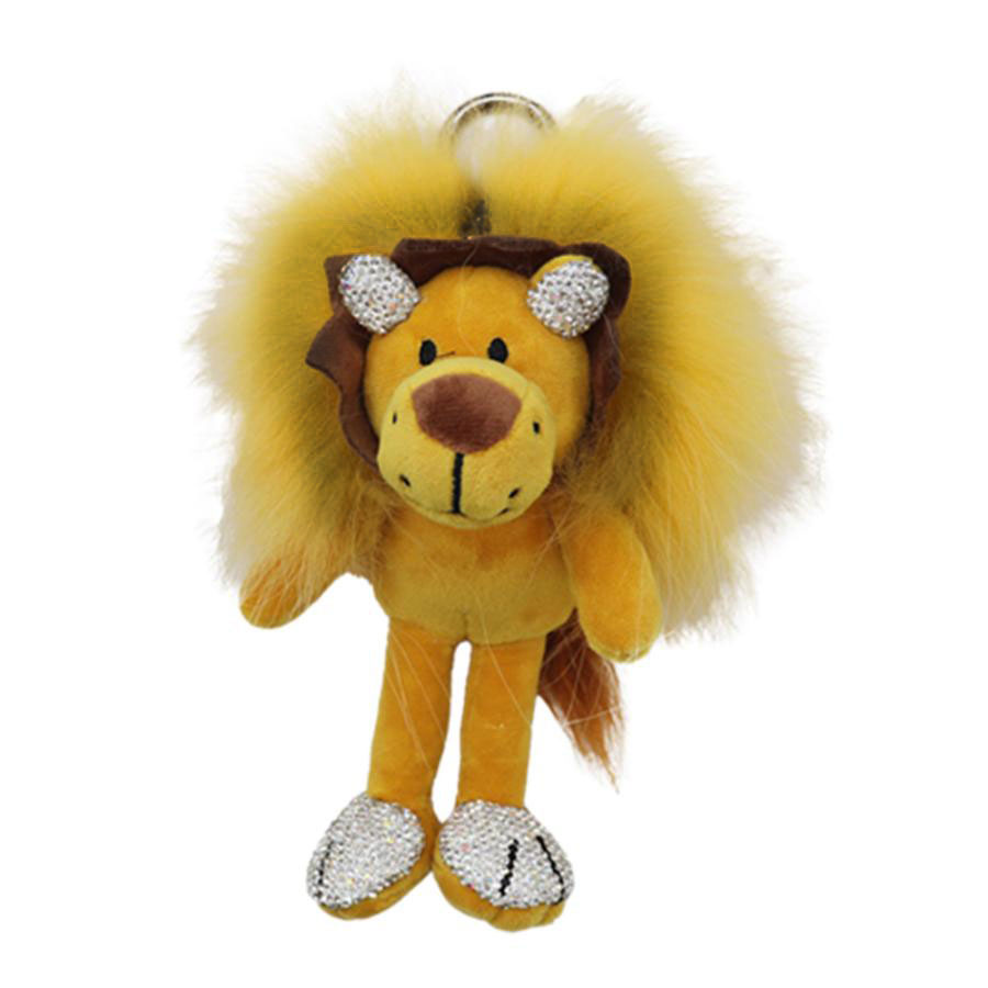 キーホルダー ファー ライオン バックチャーム ぬいぐるみ 動物