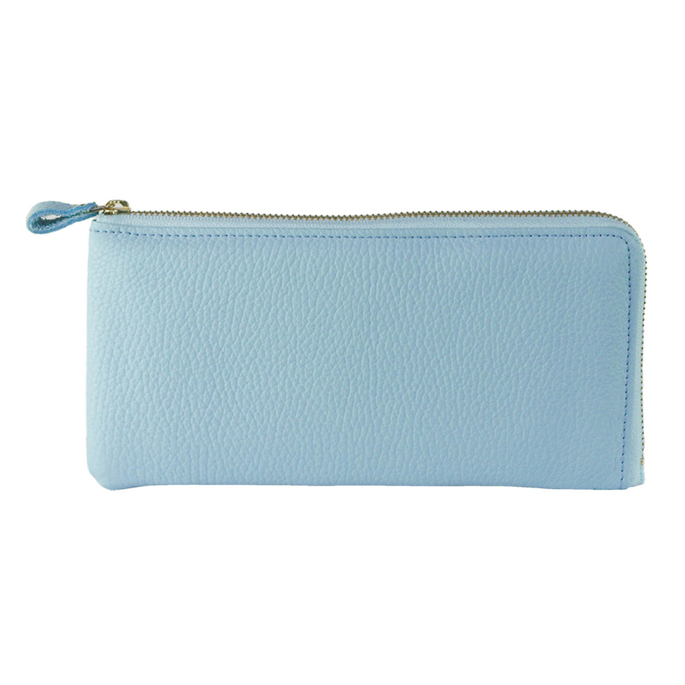 長財布 財布 日本製 牛革 本革 シュリンク L字ファスナー レディース