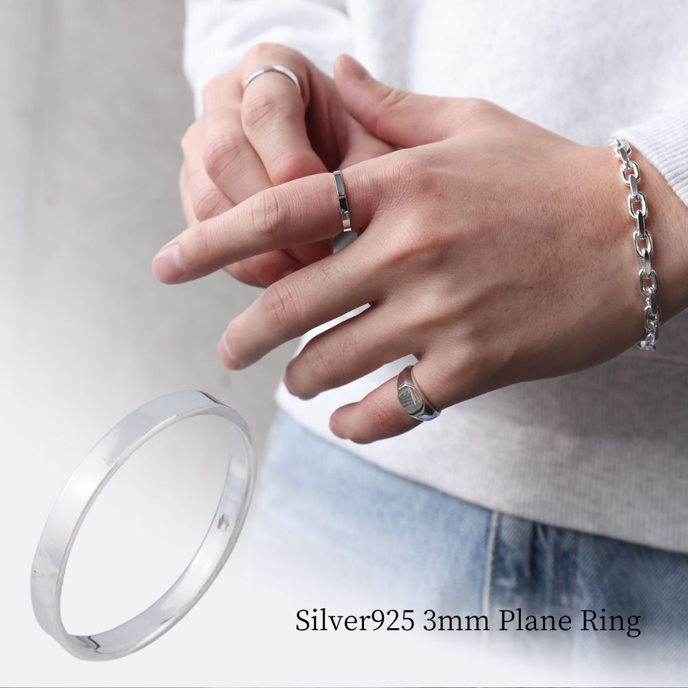 3mmシルバーリング Silver Ring -Comfort 005- シルバー リング – yuzen-official