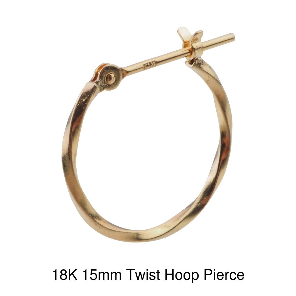 みよ様☆18K K18 ピアス フープ ツイスト ねじり 刻印 18金 K18 ツイスト ピアス フープピアス K18ゴールド 18k 18金 地金