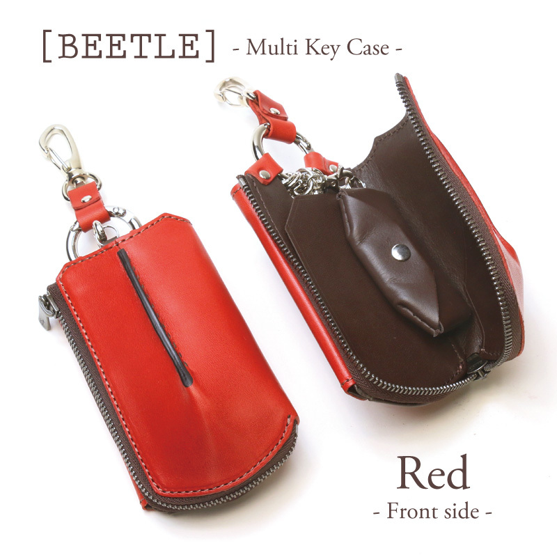 ABALLI】 マルチキーケース ビートル【Beetle】牛革 スマートキー 