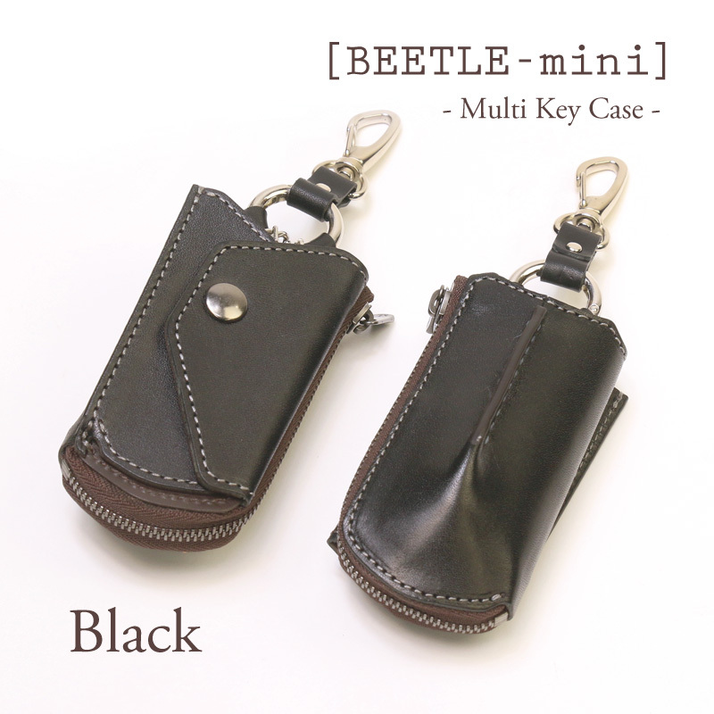 【ABALLI】 マルチキーケース ビートルミニ【Beetle mini】牛革 スマートキー キーホ...