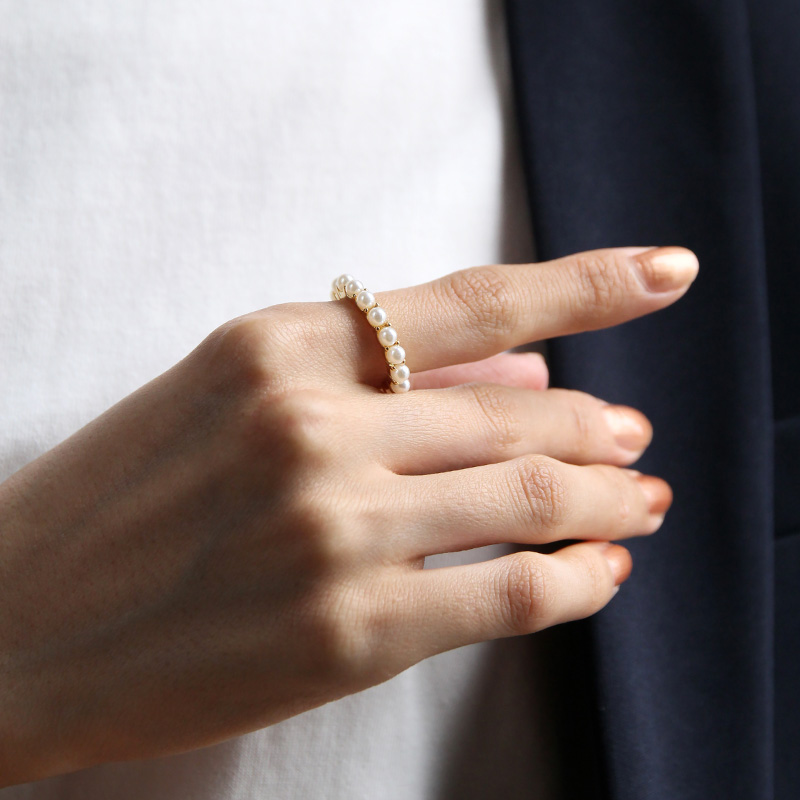リング 指輪 レディース パール 淡水 ステンレス つけっぱなし