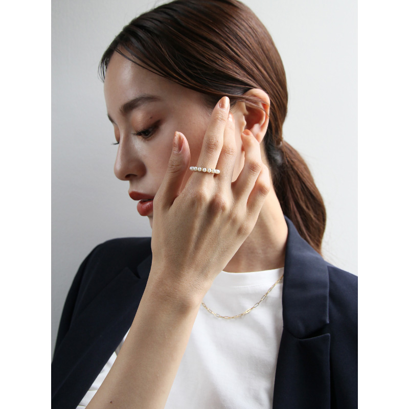 リング 指輪 レディース パール 淡水 ステンレス つけっぱなし