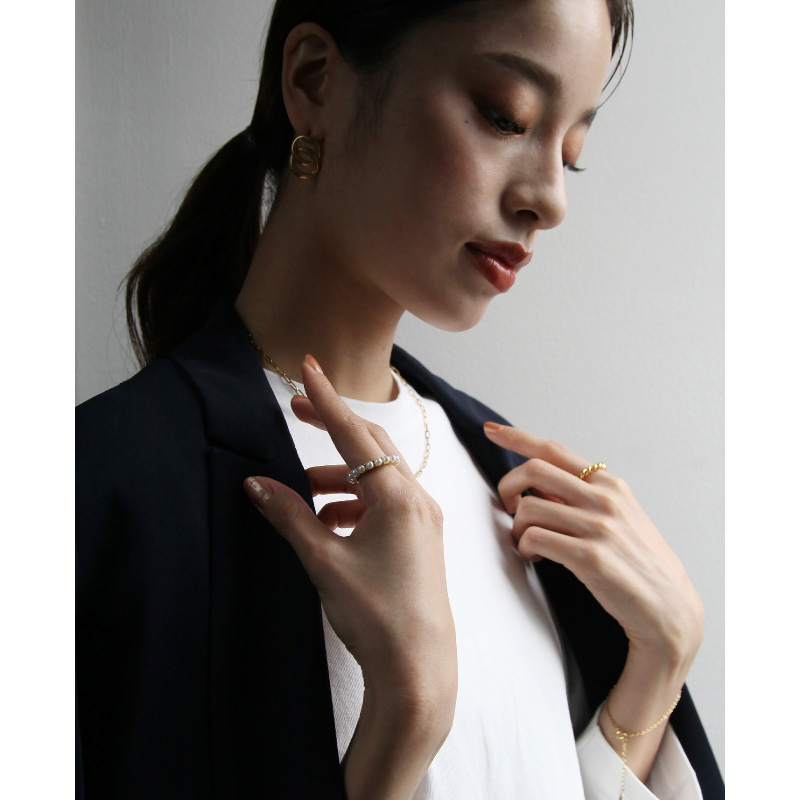 リング 指輪 レディース パール 淡水  ステンレス つけっぱなし おしゃれ 誕生日プレゼント 女性 40代 50代 20代 30代 フルエタニティ 重ね付け | ブランド登録なし | 07