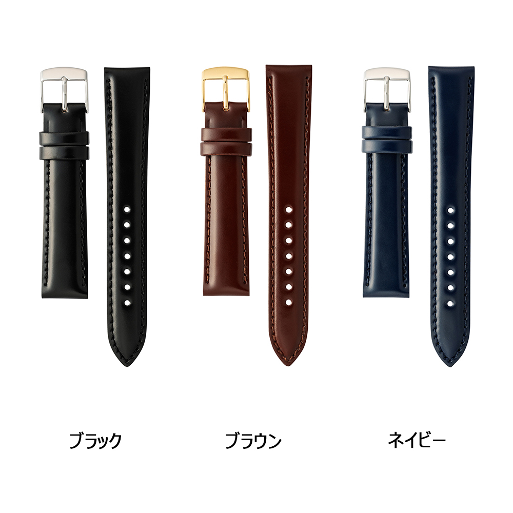 BAMBI（バンビ） 腕時計 ベルト 時計 バンド コードバン 馬革 18mm