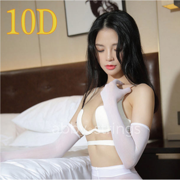 【午前購入 当日発送】【送料無料】10D五本指アームカバー 手袋ストッキング (黒・白・灰・肌・赤) 0401 コスプレ フリーサイズ |  | 02