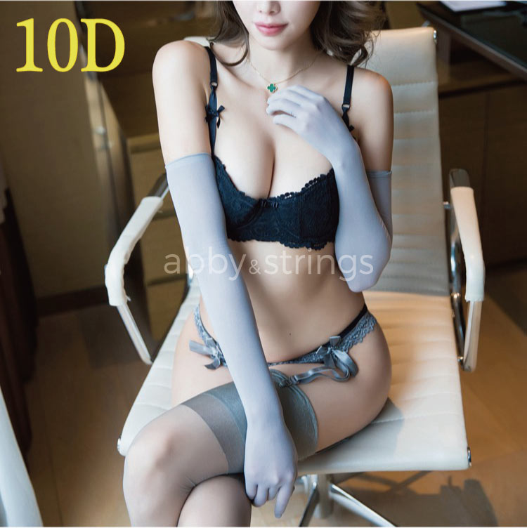 【午前購入 当日発送】【送料無料】10D五本指アームカバー 手袋ストッキング (黒・白・灰・肌・赤) 0401 コスプレ フリーサイズ |  | 03