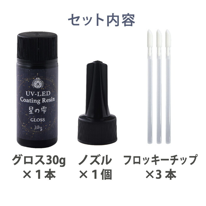 PADICO レジン液 UV-LEDコーティングレジン 星の雫 グロス 30g 403366