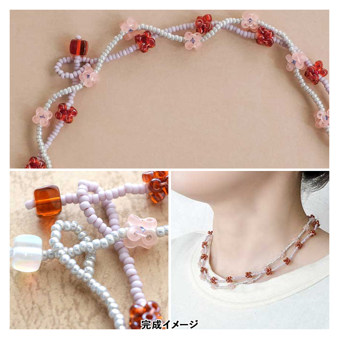 MIYUKI ビーズキット こんぺいとうネックレス PINK ピンク メール便