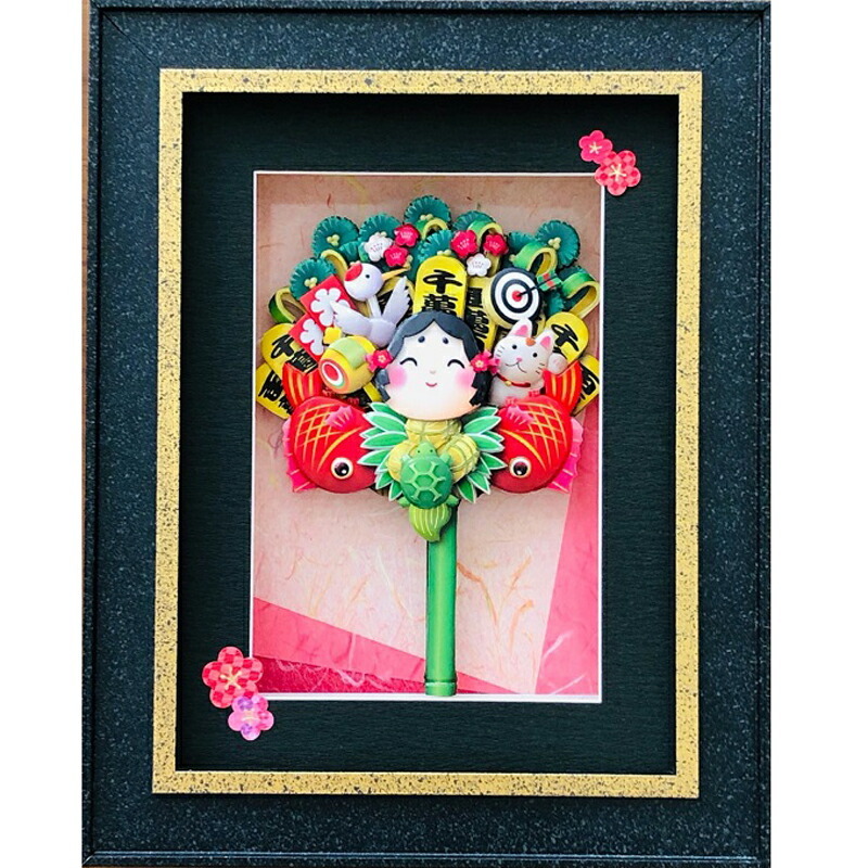 シャドープリント 「縁起熊手」 メール便/宅配便可 mx-02 : 手芸用品の