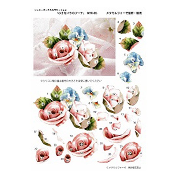 シャドープリント シャドーボックス入門キット「小さなバラのブーケ