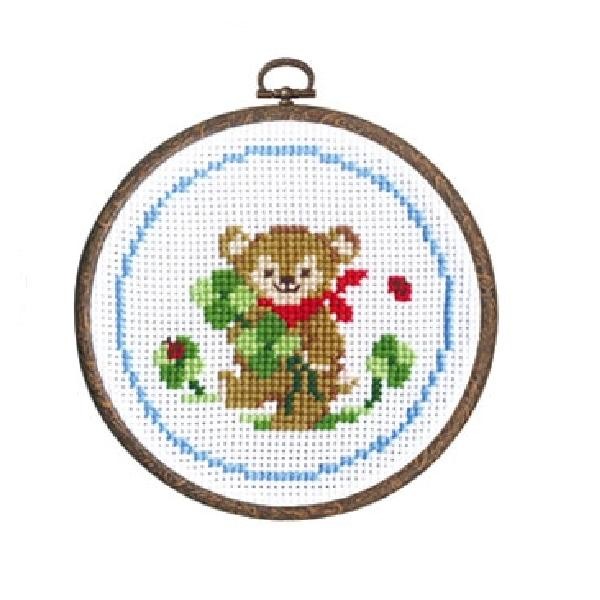 Olympus（オリムパス） 刺繍 キット クロスステッチ クマとクローバー