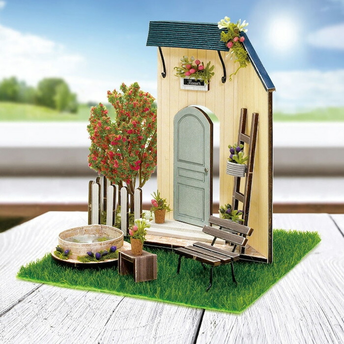 ミニチュアキット ホームデコミニチュアセット 池のあるお家 ntr-102